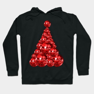 Jolly Red Disco Ball Christmas Tree Hoodie